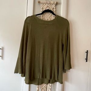 Green Bell Sleeve Tunic
